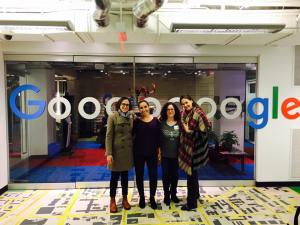 in front of the Google Montreal sign